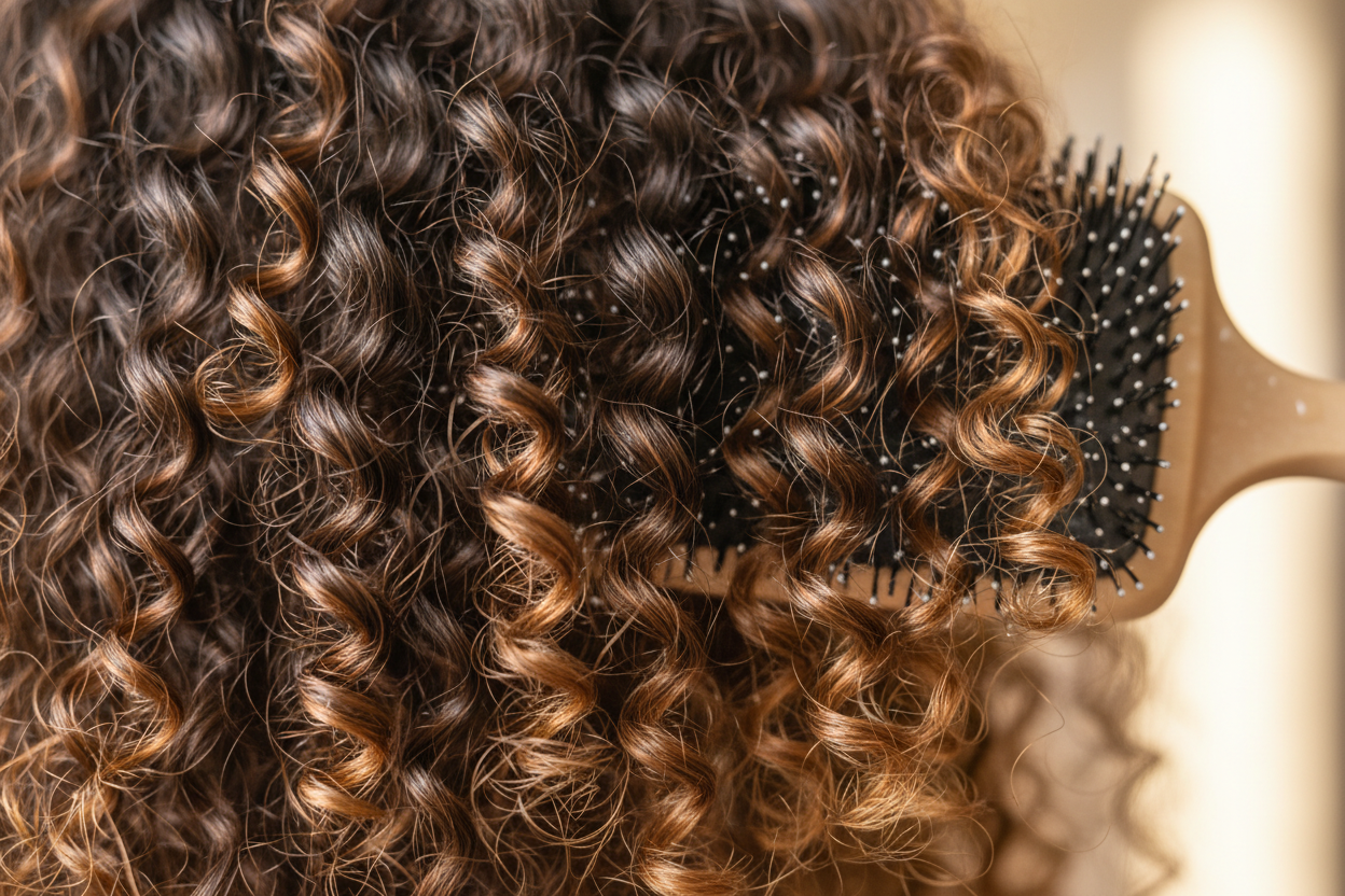 Zoom plus sur le cheveux pour montrer ça belle forme